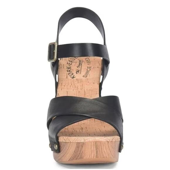 Kork-Ease‎ Drew Leather Cross Banded Platform Sandals women's size 10 - Picture 3 of 13